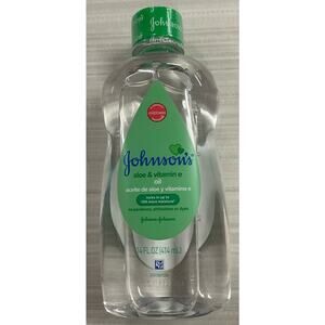 New Sealed Johnson's Aloe & Vitamin E Oil Paraben Dye Free Mild  14FL OZ (414mL)